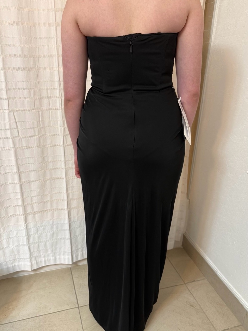 Azazie Strapless Black Formal Gown - Picture 2 of 6